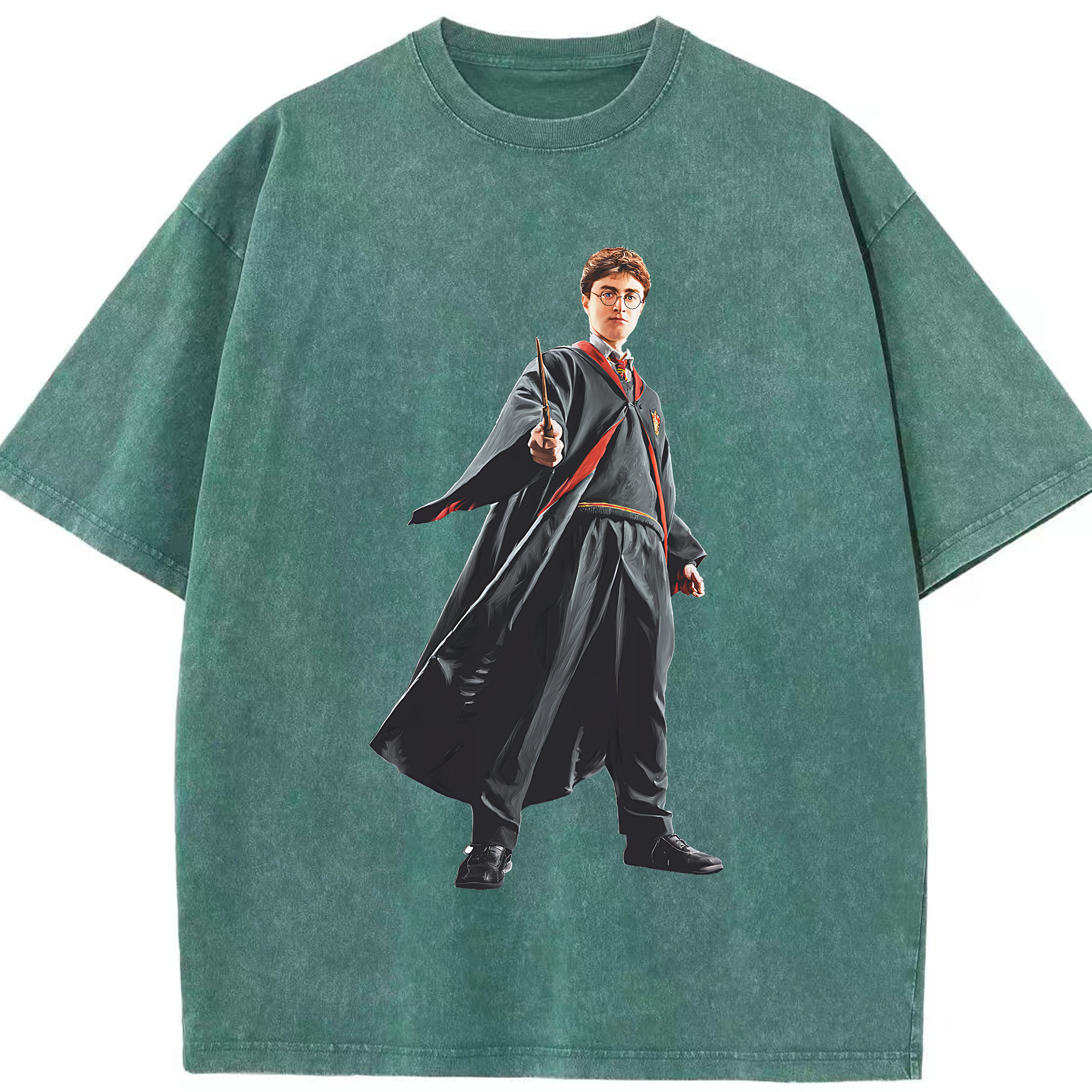 （画像用） Harry Potter ハリー・ポッターシリーズ 綿100% ヴィンテージ風 半袖Tシャツ（フロントプリント）